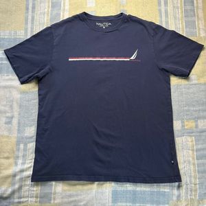 Nautica Navy Blue Classic Fit Short Sleeve T-shirt Mens Small